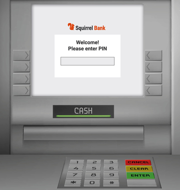 A typical ATM